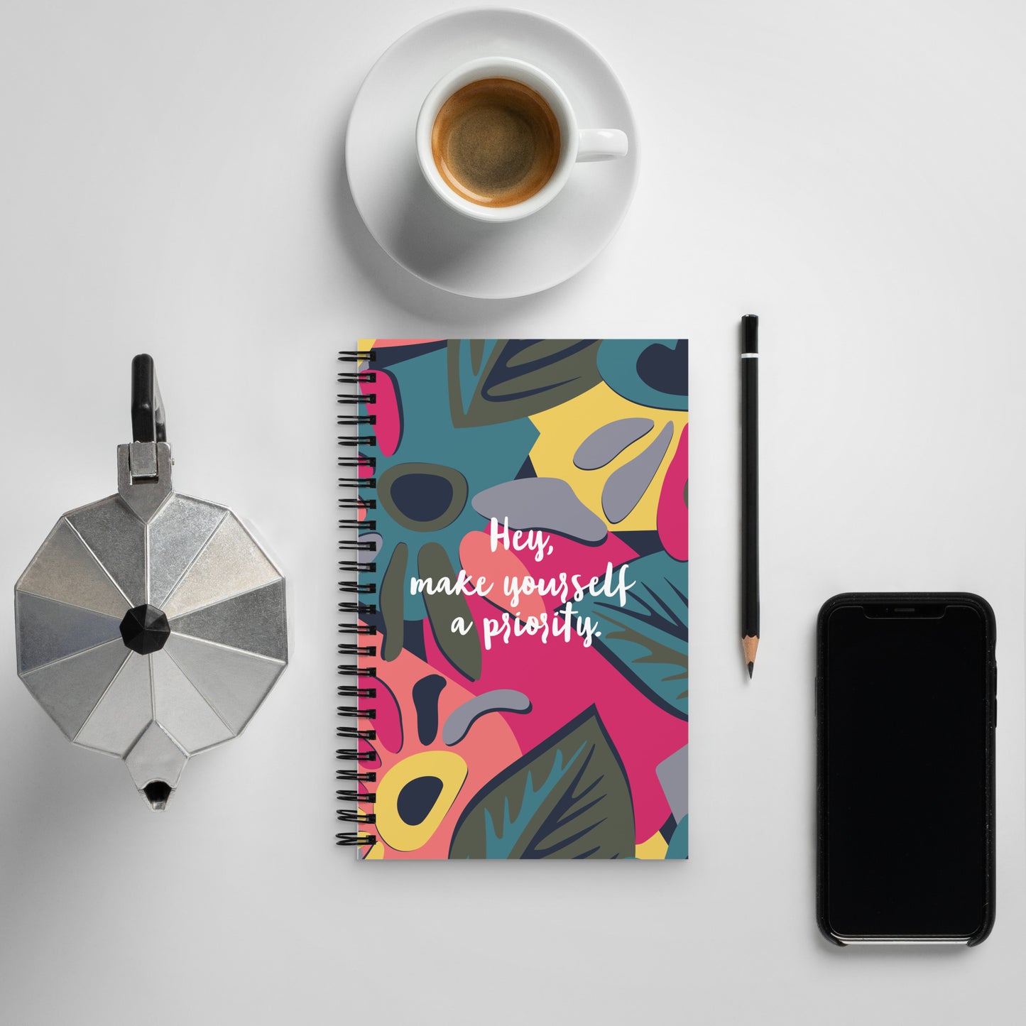 Spiral notebook "MAKE YOURSELF A PRIORITY"