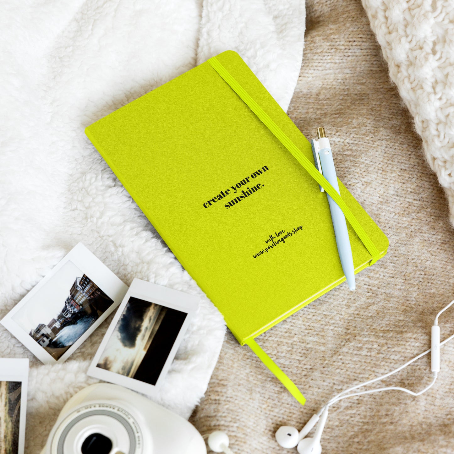 Hardcover bound notebook "CREATE YOUR OWN SUNSHINE"