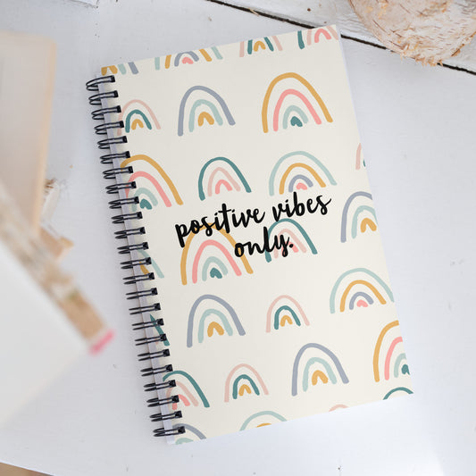 Spiral notebook "POSITIVE VIBES ONLY"