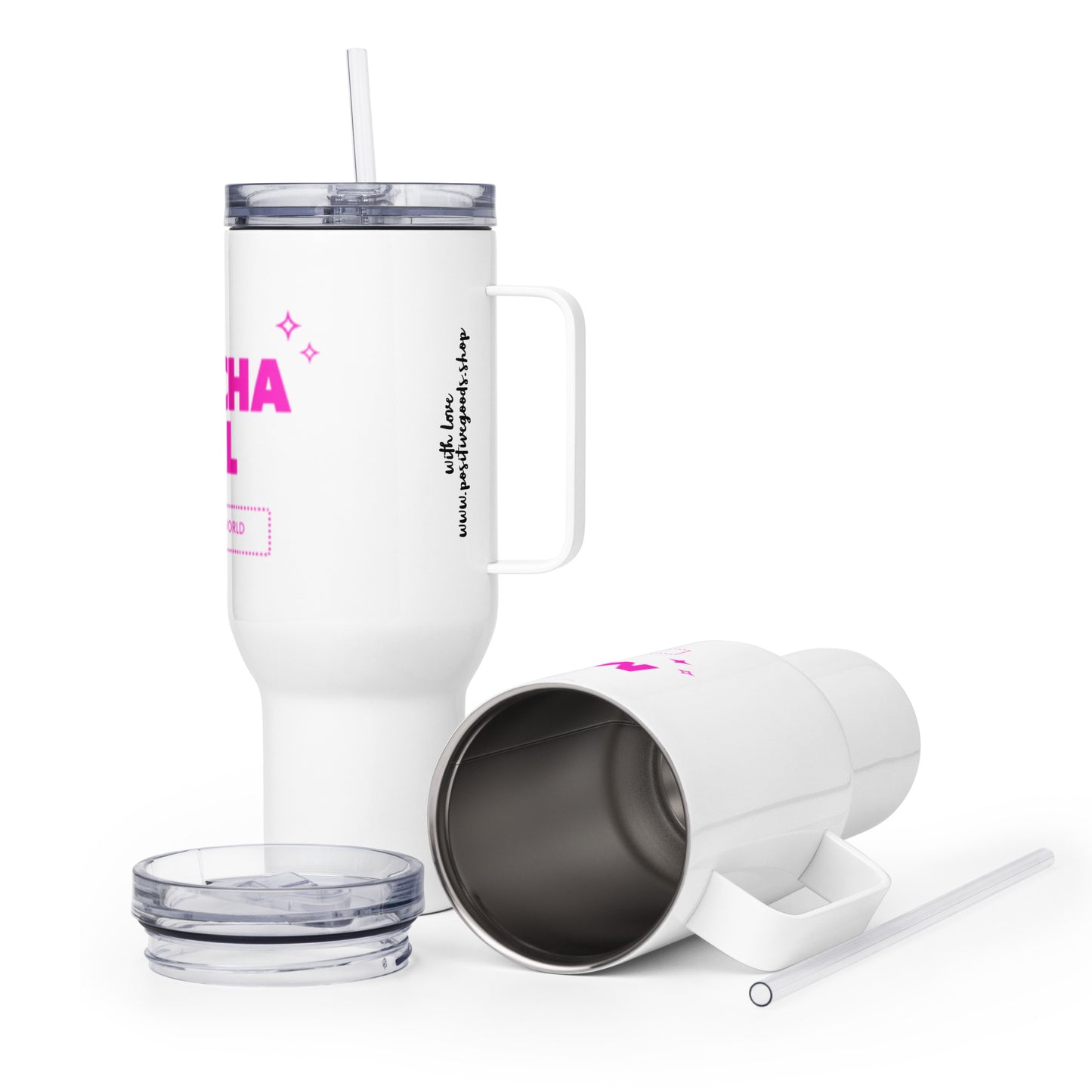 Travel mug with a handle "I'M A MATCHA GIRL"