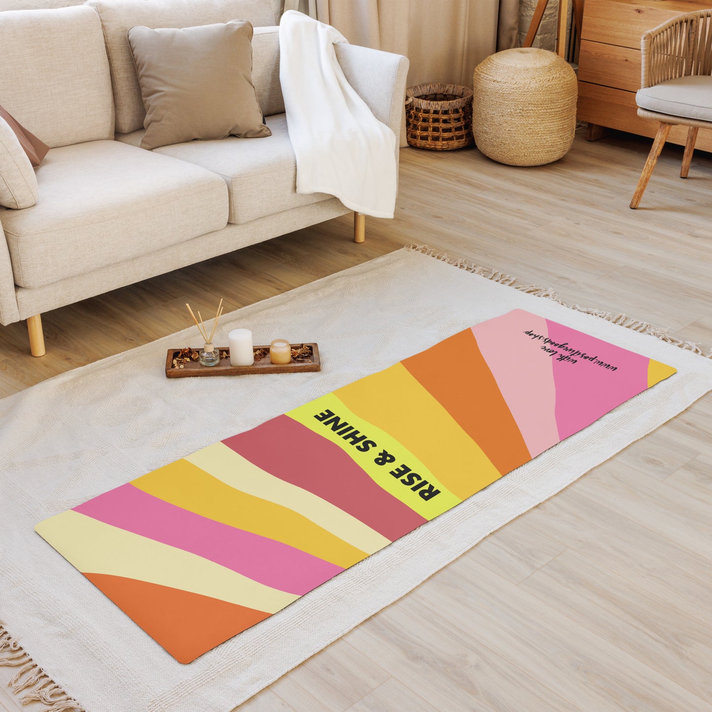 Yoga mat "RISE AND SHINE"