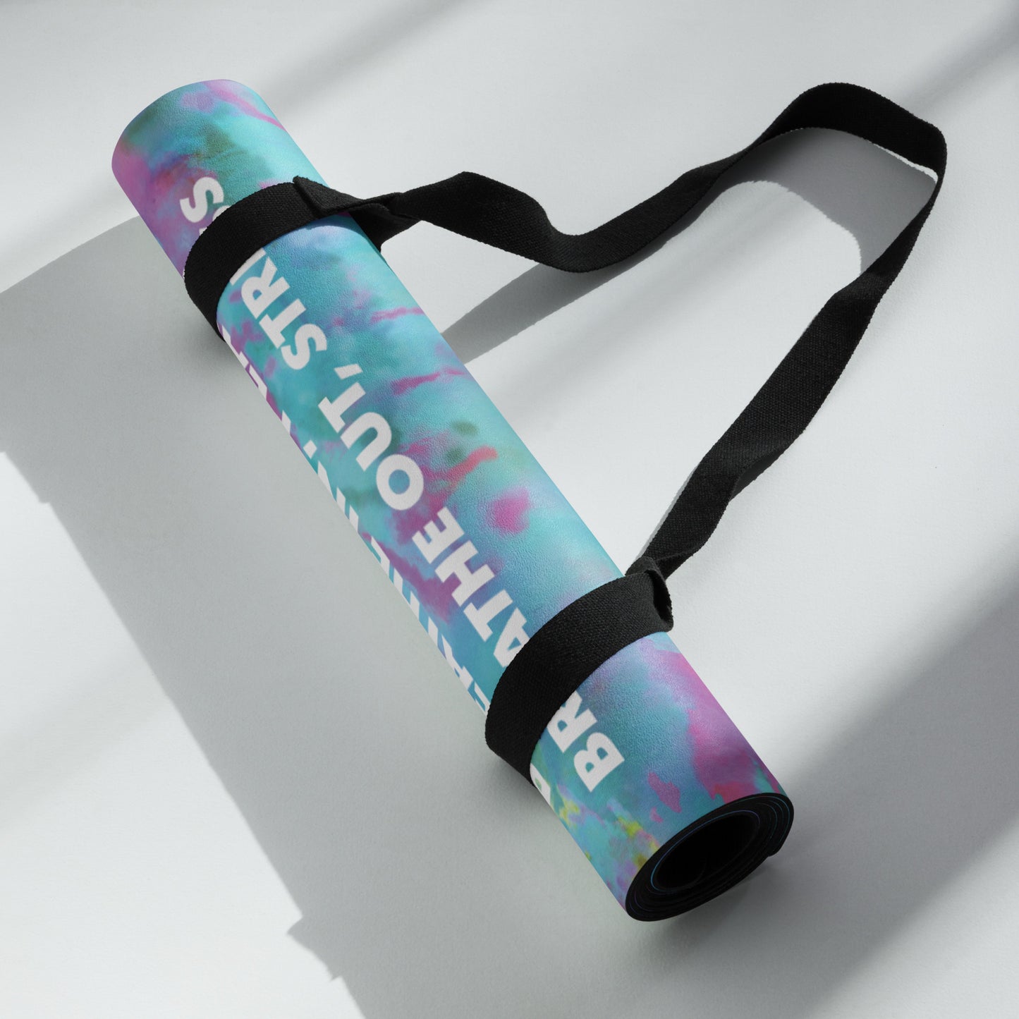 Yoga mat "BREATHE IN PEACE, BREATHE OUT STRESS"